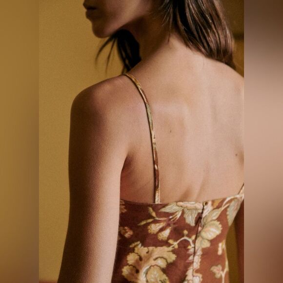 NWT SEZANE CHIARETTA Adana Linen blend Maxi DRESS - Picture 6 of 13